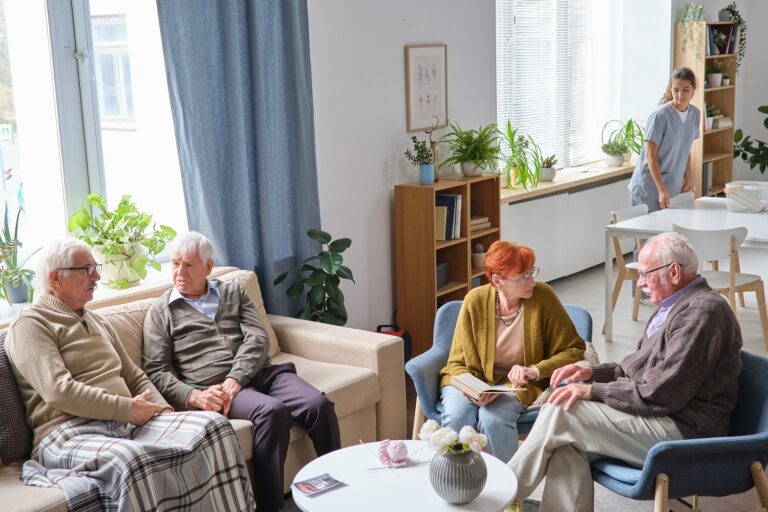 Elderly people in nursing home